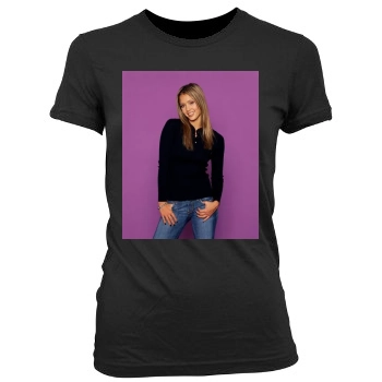 Jessica Alba Women's Junior Cut Crewneck T-Shirt