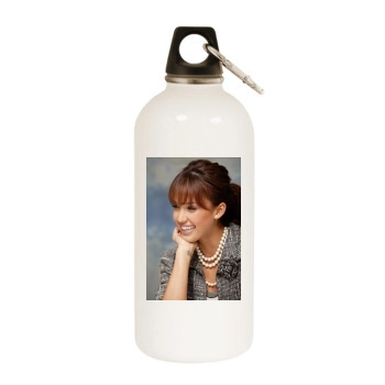 Jessica Alba White Water Bottle With Carabiner