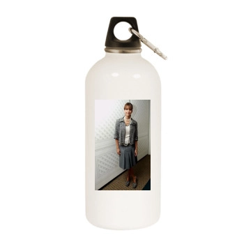 Jessica Alba White Water Bottle With Carabiner