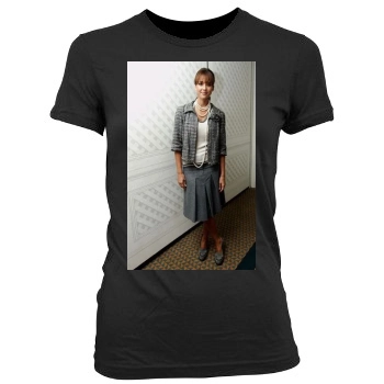 Jessica Alba Women's Junior Cut Crewneck T-Shirt