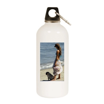 Jessica Alba White Water Bottle With Carabiner