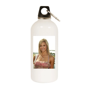 Jessica Alba White Water Bottle With Carabiner