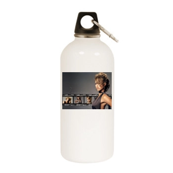 Jessica Alba White Water Bottle With Carabiner