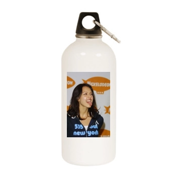 Jessica Alba White Water Bottle With Carabiner