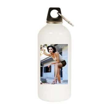 Jessica Alba White Water Bottle With Carabiner