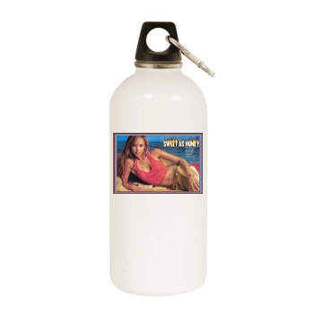 Jessica Alba White Water Bottle With Carabiner