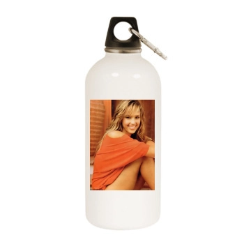 Jessica Alba White Water Bottle With Carabiner