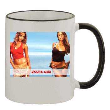 Jessica Alba 11oz Colored Rim & Handle Mug