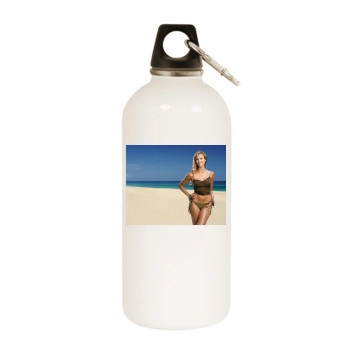 Jessica Alba White Water Bottle With Carabiner