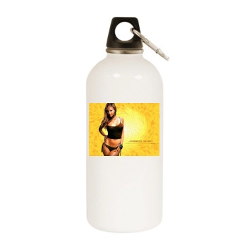 Jessica Alba White Water Bottle With Carabiner