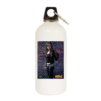 Jessica Alba White Water Bottle With Carabiner