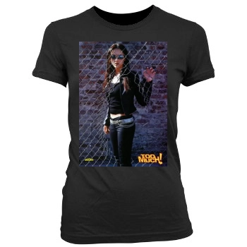 Jessica Alba Women's Junior Cut Crewneck T-Shirt