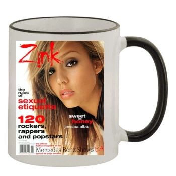 Jessica Alba 11oz Colored Rim & Handle Mug