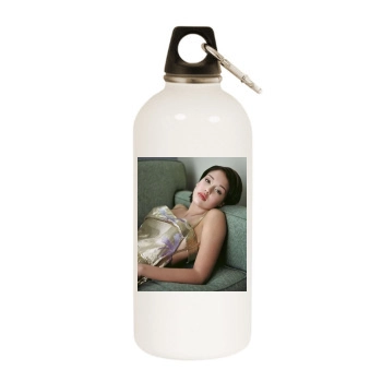 Jessica Alba White Water Bottle With Carabiner