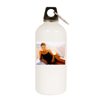 Jessica Alba White Water Bottle With Carabiner