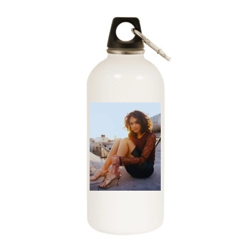 Jessica Alba White Water Bottle With Carabiner