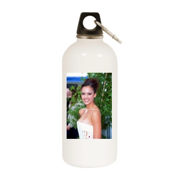 Jessica Alba White Water Bottle With Carabiner