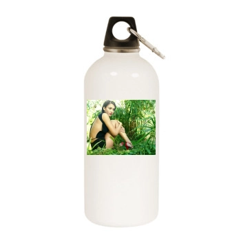 Jessica Alba White Water Bottle With Carabiner