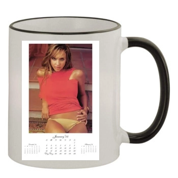 Jessica Alba 11oz Colored Rim & Handle Mug