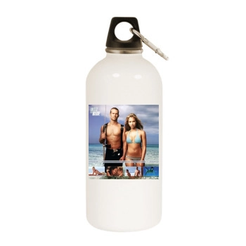 Jessica Alba White Water Bottle With Carabiner