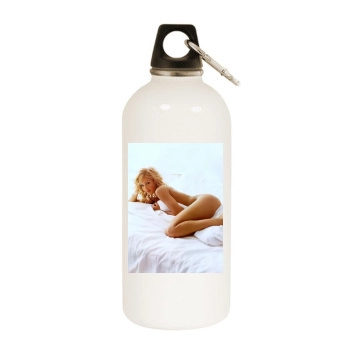 Jessica Alba White Water Bottle With Carabiner