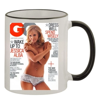 Jessica Alba 11oz Colored Rim & Handle Mug