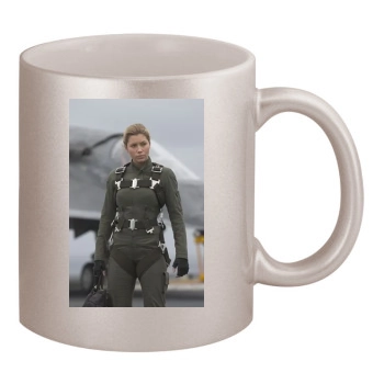 Jessica Biel 11oz Metallic Silver Mug