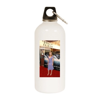 Jessica Biel White Water Bottle With Carabiner