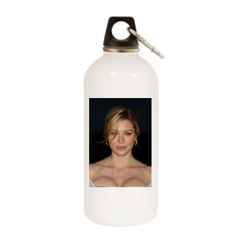 Jessica Biel White Water Bottle With Carabiner