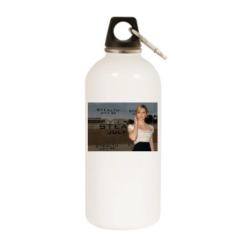 Jessica Biel White Water Bottle With Carabiner