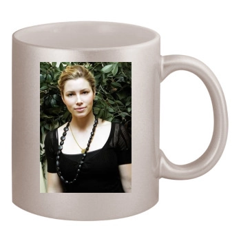 Jessica Biel 11oz Metallic Silver Mug