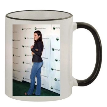 Jessica Biel 11oz Colored Rim & Handle Mug