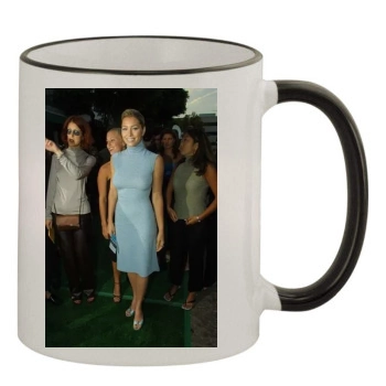 Jessica Biel 11oz Colored Rim & Handle Mug