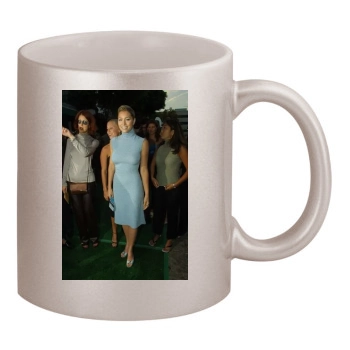 Jessica Biel 11oz Metallic Silver Mug