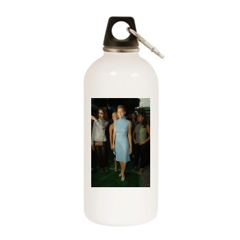 Jessica Biel White Water Bottle With Carabiner