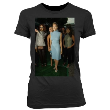 Jessica Biel Women's Junior Cut Crewneck T-Shirt