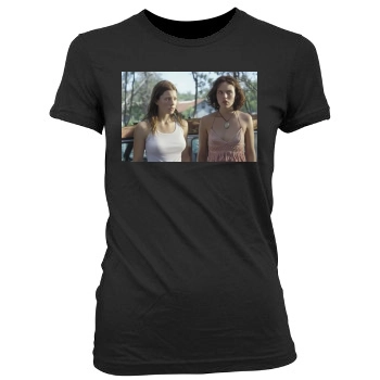 Jessica Biel Women's Junior Cut Crewneck T-Shirt