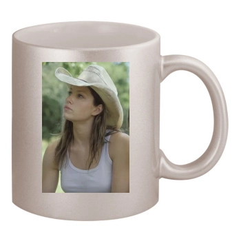 Jessica Biel 11oz Metallic Silver Mug