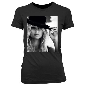 Paris Hilton Women's Junior Cut Crewneck T-Shirt