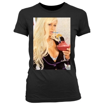 Paris Hilton Women's Junior Cut Crewneck T-Shirt