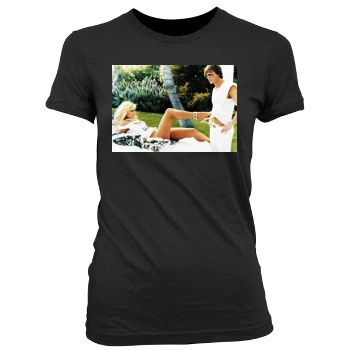 Paris Hilton Women's Junior Cut Crewneck T-Shirt