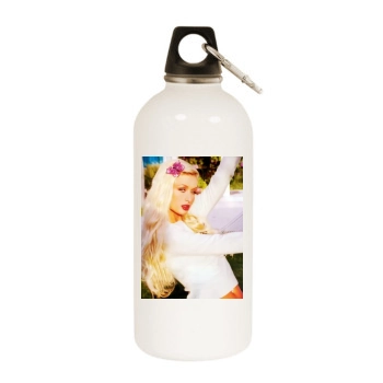 Paris Hilton White Water Bottle With Carabiner