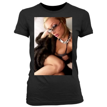 Paris Hilton Women's Junior Cut Crewneck T-Shirt