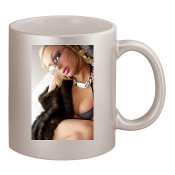 Paris Hilton 11oz Metallic Silver Mug