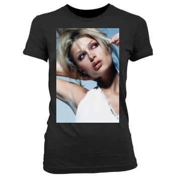 Paris Hilton Women's Junior Cut Crewneck T-Shirt