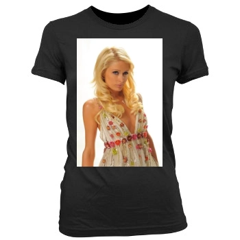 Paris Hilton Women's Junior Cut Crewneck T-Shirt