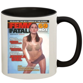 Jessica Biel 11oz Colored Inner & Handle Mug