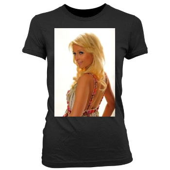 Paris Hilton Women's Junior Cut Crewneck T-Shirt