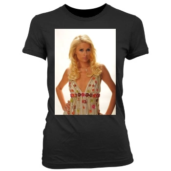 Paris Hilton Women's Junior Cut Crewneck T-Shirt