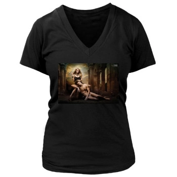 Paris Hilton Women's Deep V-Neck TShirt